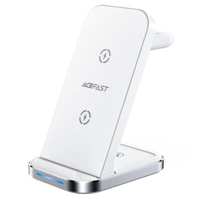 Бездротовий зарядний пристрій ACEFAST E15 desktop 3-in-1 wireless charging stand White AFE15W фото