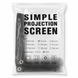 Екран для проектора 72" дюйми BIOSCOPE Touch 16:9 настінний портативний Стрейчева тканина біла в комплекті кріплення для дома та вулиці універсальний екран для проектора