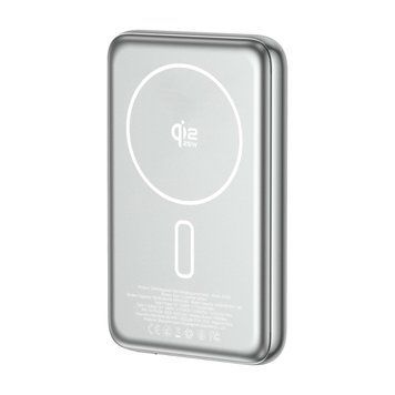 Магнітний повербанк Foneng PX158 10000 mAh Qi2.2 25W MagSafe з металевим корпусом, сірий 51228 фото