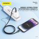 Кабель для зарядки Foneng X117 Type-C на Type-C 60 Вт 1.2 м універсальний для смартфонів, призначений для швидкої зарядки iPhone мобільних телефонів павербанків шнури для смартфонів і планшетів, Чорний