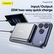 Магнітний повербанк Foneng PX158 10000 mAh Qi2.2 25W MagSafe з металевим корпусом, сірий 51228 фото 6