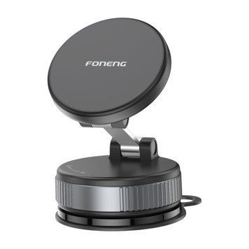 Вакуумный держатель для телефона в автомобиле Foneng CP129 с поворотом на 360 градусов вакуумным креплением N52 и рычажным замком для автомобиля iPhone 12-17 Samsung S25 S26