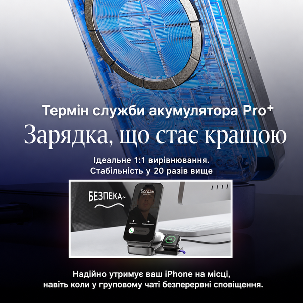 Беспроводная зарядная станция LISEN 15 Вт 3 в 1 для iPhone 17-12 Pro Max Apple Watch и Samsung S26 300101 фото