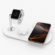 Станція для бездротової зарядки Mr.Top 3 в 1 Wireless Charging Pad Qi 10W універсальна для смартфонів із підтримкою бездротової зарядки Samsung iPhone спеціальна платформа для годинника під оригінальну бездротову зарядку.
