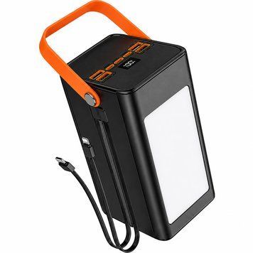 Повербанк 80000 mah 22.5W Qinetiq RQ-80 з LED дисплеєм і швидкою зарядкою PD/QC 5 портів з ліхтариком