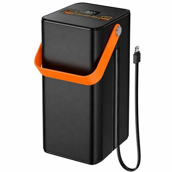 Повербанк 80000 mah 22.5W Qinetiq RQ-80 з LED дисплеєм і швидкою зарядкою PD/QC 5 портів з ліхтариком