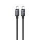 Кабель Foneng X119 TypeC Type-C 100W 1.0м швидка зарядка QC3.0 PD плетений для ноутбуків і смартфонів, Чорний