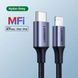 Кабель UGREEN US304 USB-C to Lightning M/M Cable Aluminum Shell Braided 1.5m (Black) (UGR-60760) UGR-60760 фото 4