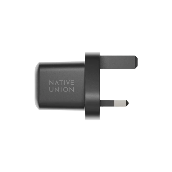 Мережевий зарядний пристрій для смартфонів та планшетів Native Union Fast GaN Charger PD 30W USB-C Port Black FAST-PD30-2-BLK-EU фото
