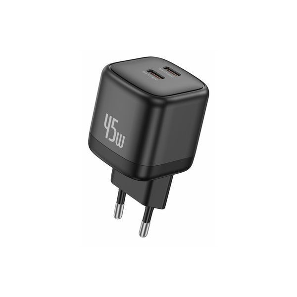 Сетевое зарядное устройство FONENG Cube 45 Вт USB-C 2 порта GaN с кабелем