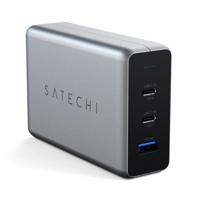 Мережевий адаптер Satechi 100W USB-C PD Compact Gan Charger Space Gray (ST-TC100GM-EU)