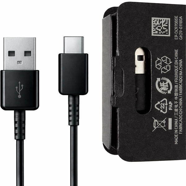 Зарядный кабель USB к USB Type C Samsung EP-DG970 Original- 1m, Черный, Чёрный