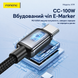 Кабель Foneng X119 TypeC Lighting 27W 1.0м швидка зарядка QC3.0 PD плетений для айфону Apple Iphone AirPods, Чорний