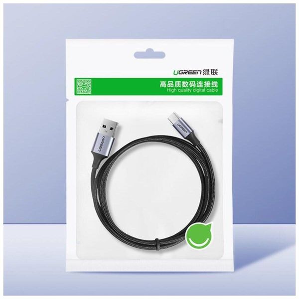 Кабель UGREEN US288 USB-A 2.0 to USB-C Cable Nickel Plating Aluminum Braid 1.5m (Black) (UGR-60127) UGR-60127 фото