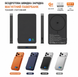 Магнітний бездротовий  павербанк Qinetiq M17 Qi2.2 25W Ultra Slim 10000mAh MagSafe Power Bank Orange павербанк із швидкою зарядкою USB для iPhone 12-17 Pro Max Orange 53220 фото 9