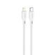 Кабель Foneng XS11 TypeC Lighting 30W 1.0м швидка зарядка QC3.0 PD плетений для айфону Apple Iphone AirPods, Білий