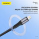 Кабель Foneng X112 TypeC Lighting 27W 1.0м швидка зарядка QC3.0 PD плетений для айфону Apple Iphone AirPods, Чорний
