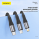 Кабель Foneng X112 TypeC Lighting 27W 1.0м швидка зарядка QC3.0 PD плетений для айфону Apple Iphone AirPods, Чорний