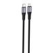 Кабель Foneng X112 TypeC Lighting 27W 1.0м швидка зарядка QC3.0 PD плетений для айфону Apple Iphone AirPods, Чорний