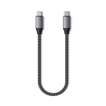 Кабель для синхронізації даних 25 см Satechi USB-C to USB-C Cable 100W Space Gray ST-TCC10M ST-TCC10M фото