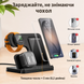 Док-станция беспроводной зарядки 3 в 1 Q10 23W для смартфона Самсунг Galaxy Watch 3-6 Galaxy Buds Black 22141 фото 5