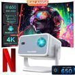 Смарт проектор NETFLIX Salange P350 для фільмів із яскравістю 650 ANSI портативний SMART 4K Ultra HD з підтримкою зображення до 150 дюймів HDMI-сумісний працює на Android 11 з автофокусом підтримує Bluetooth і Wi-Fi універсальний домашній