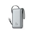 Павербанк Foneng PX153 10000mAh 35W для ноутбуків планшетів телефонів з висувним кабелем 70см та вбудованим кабелем 35W з LCD дисплеєм 52198 фото