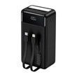 Повербанк QINETIQ RQ-40 Y400 40000 mAh 22.5W с 2 встроенными кабелями и регулируемым фонарём, Черный