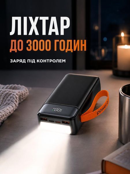 Повербанк 50000mAh 22.5W с фонарем RQ-50 WUW