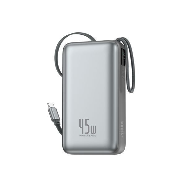 Павербанк Foneng PX154 20000mAh 45W для ноутбуків планшетів телефонів з висувним кабелем 70см та вбудованим кабелем (45W) з LCD дисплеєм 52199 фото