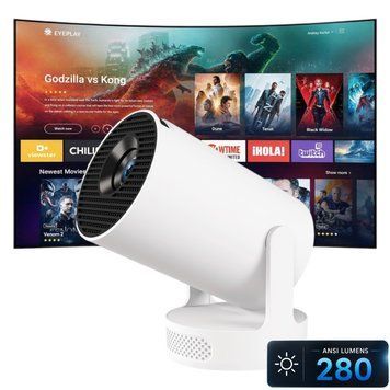 Смарт проектор Android 280 ANSI HD 720P підтримка 4K wi-fi 6 Bluetooth Salange Home series Ultra портативний міні-проектор для дому і офісу домашній кінотеатр для фільмів і презентацій HDMI USB 180&deg; поворот + сумка в подарунок