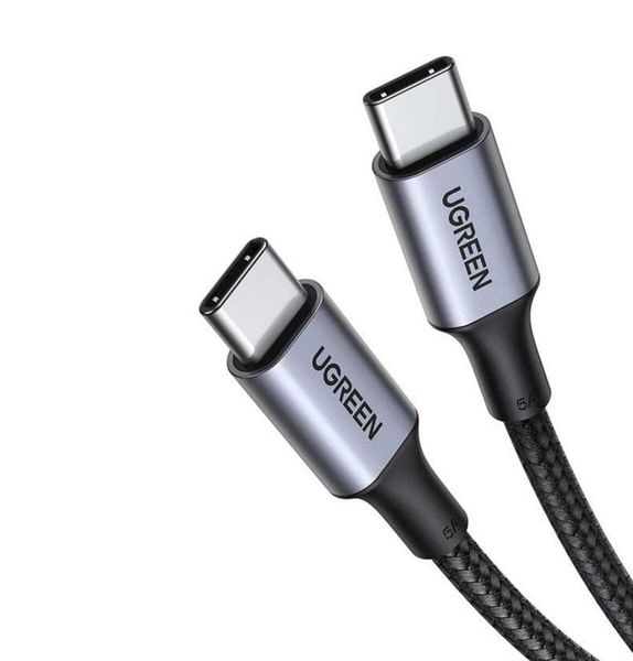 Кабель UGREEN US316 USB-C to USB-C 2.0 Cable 100W Alu Case with Braid 1.5m (Space Gray) (UGR-70428) UGR-70428 фото