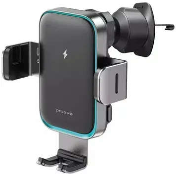 Автотримач Proove Triple Clamp Pro з бездротовою зарядкою 15W Black