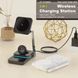 Складна станція бездротової зарядки 3 в 1 MagSafe T6 25W для Apple iPhone 12 &ndash; 15 Apple Watch 2 - 9 AirPods, Чорний