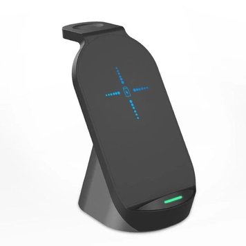 Бездротовий зарядний пристрій Wireless Charger 3в1 HYD-H18 15W 22020 фото