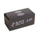 Бездротова зарядка з LED-годинником Wood-clock QINETIQ 1000 10W чорний 31011 фото 1