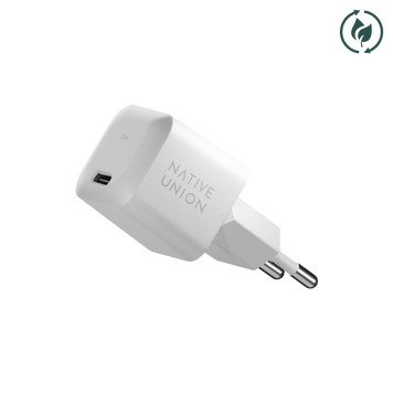 Мережевий зарядний пристрій для смартфонів та планшетів Native Union Fast GaN Charger PD 30W USB-C Port White FAST-PD30-2-WHT-EU фото