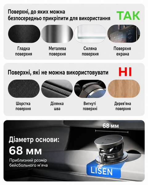 Вакуумный держатель для телефона Lisen Vacuum W608 25 Вт магнитный универсальный автомобильный держатель с беспроводной зарядкой MagSafe крепление на панель зарядка для телефона айфона iPhone 14 15 16 17 и Samsung S26 Ultra в машину авто на стекло и торпе YL0225050012 фото