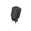 Зарядний адаптер Foneng EU68 18W &mdash; USB-A, швидка зарядка 5V/9V/12V, компактний, білий, Чорний, Чорний