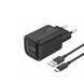 Зарядний адаптер Foneng EU68 18W &mdash; USB-A, швидка зарядка 5V/9V/12V, компактний, білий, Чорний, Чорний