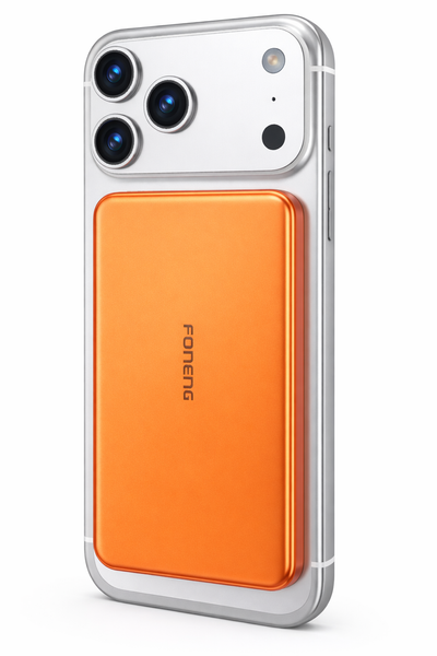 Магнитный беспроводной повербанк Foneng PX155 5000mAh MagSafe Power Bank Orange павербанк с быстрой зарядкой USB компактный магсейф павербанк магнитная беспроводная зарядка универсальный портативный аккумулятор для iPhone 12 13 14 15 16 17 Pro Max 54222 фото