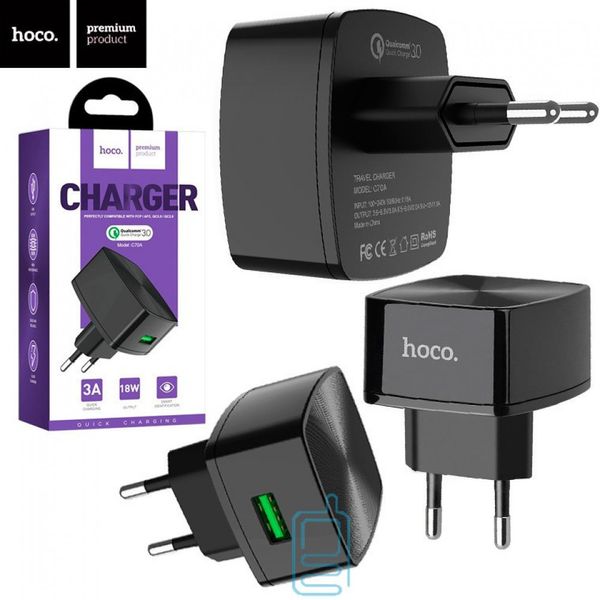 Мережевий Зарядний Пристрій Hoco Smart Quick Charge 3.0 C70A 18W 82110 фото