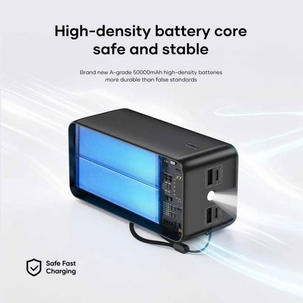Повербанк Foneng PX175 50000 mAh 22.5W з LED-дисплеєм і ліхтариком