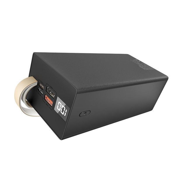 Повербанк QINETIQ RQ-40 Y104 40000 mAh 22.5W с кабелями Type-C и Lightning и регулируемым фонарём