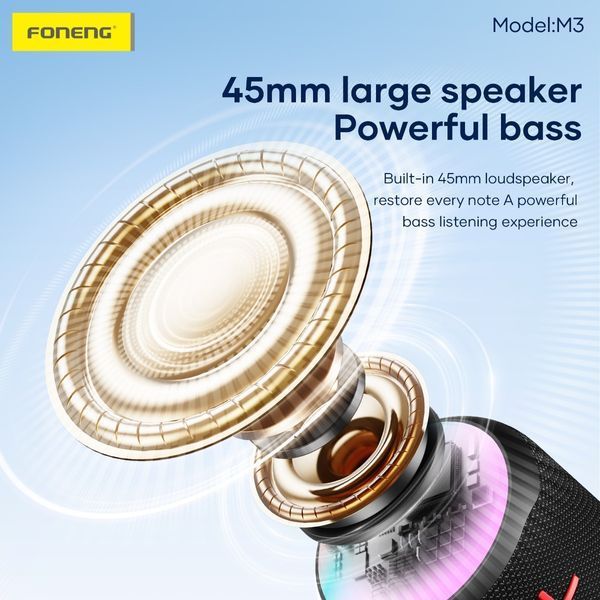 Bluetooth-колонка Foneng M3 10W 2400 mAh IPX5 с подсветкой