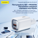 Зарядний адаптер Foneng EU71 GaN 30Вт &mdash; PD/QC, USB-A + Type-C, PPS, компактний блок живлення, Чорний
