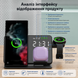 Зеркальная док-станция 4 в 1 QINETIQ Mirror clock 15W для Samsung S NOTE Fold Flip Galaxy Watch 3 10 Ultra с LED часами и термометром 23052 фото 6