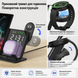 Зеркальная док-станция 4 в 1 QINETIQ Mirror clock 15W для Samsung S NOTE Fold Flip Galaxy Watch 3 10 Ultra с LED часами и термометром 23052 фото 5