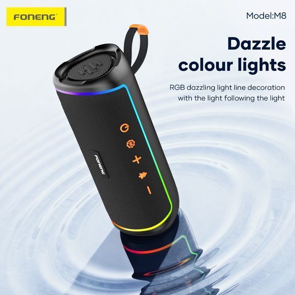 Bluetooth-колонка Foneng M8 20W 2400 mAh IPX5 с RGB-подсветкой