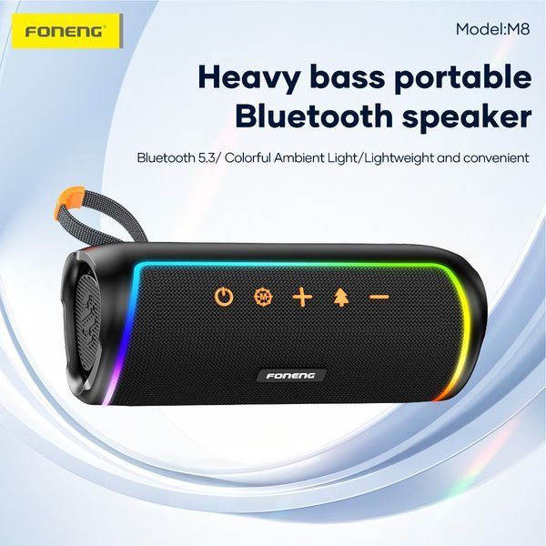 Bluetooth-колонка Foneng M8 20W 2400 mAh IPX5 с RGB-подсветкой
